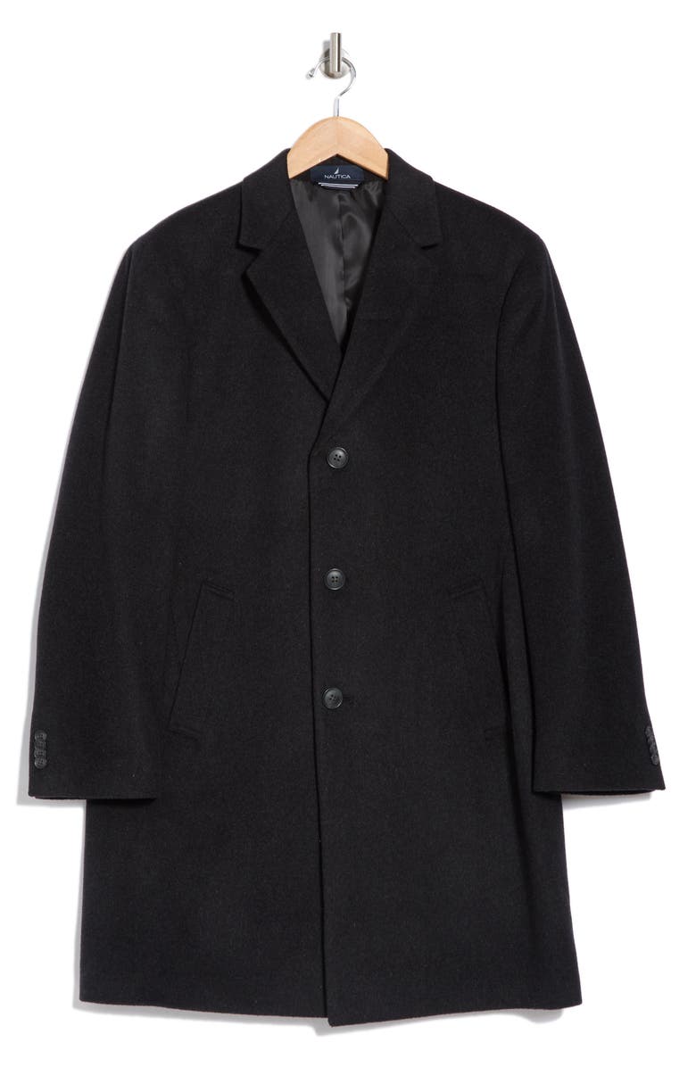 Nautica Camb Wool Blend Coat, Alternate, color, Charcoal