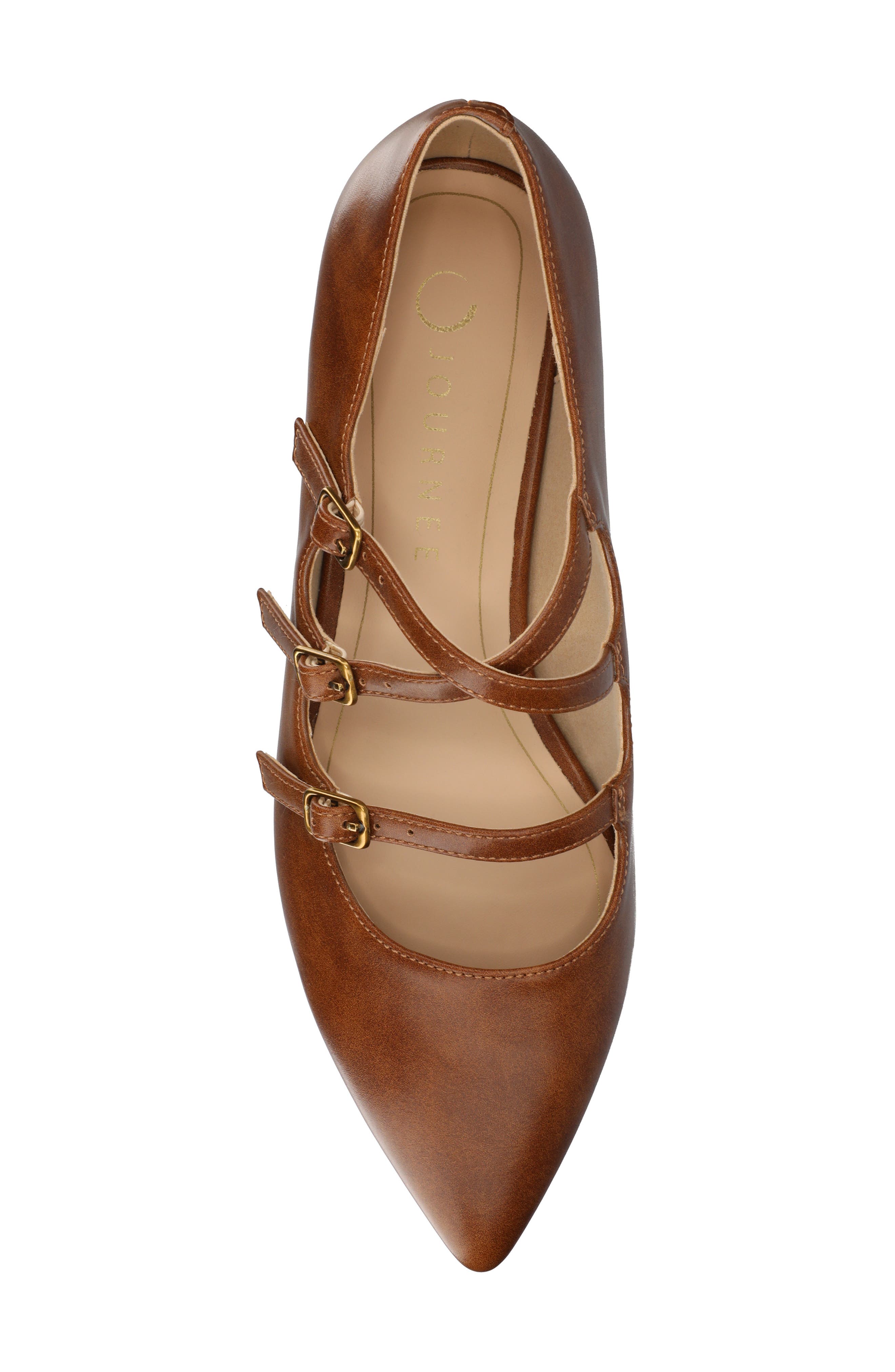 Gretal Mary Jane Flat, Alternate, color, COGNAC