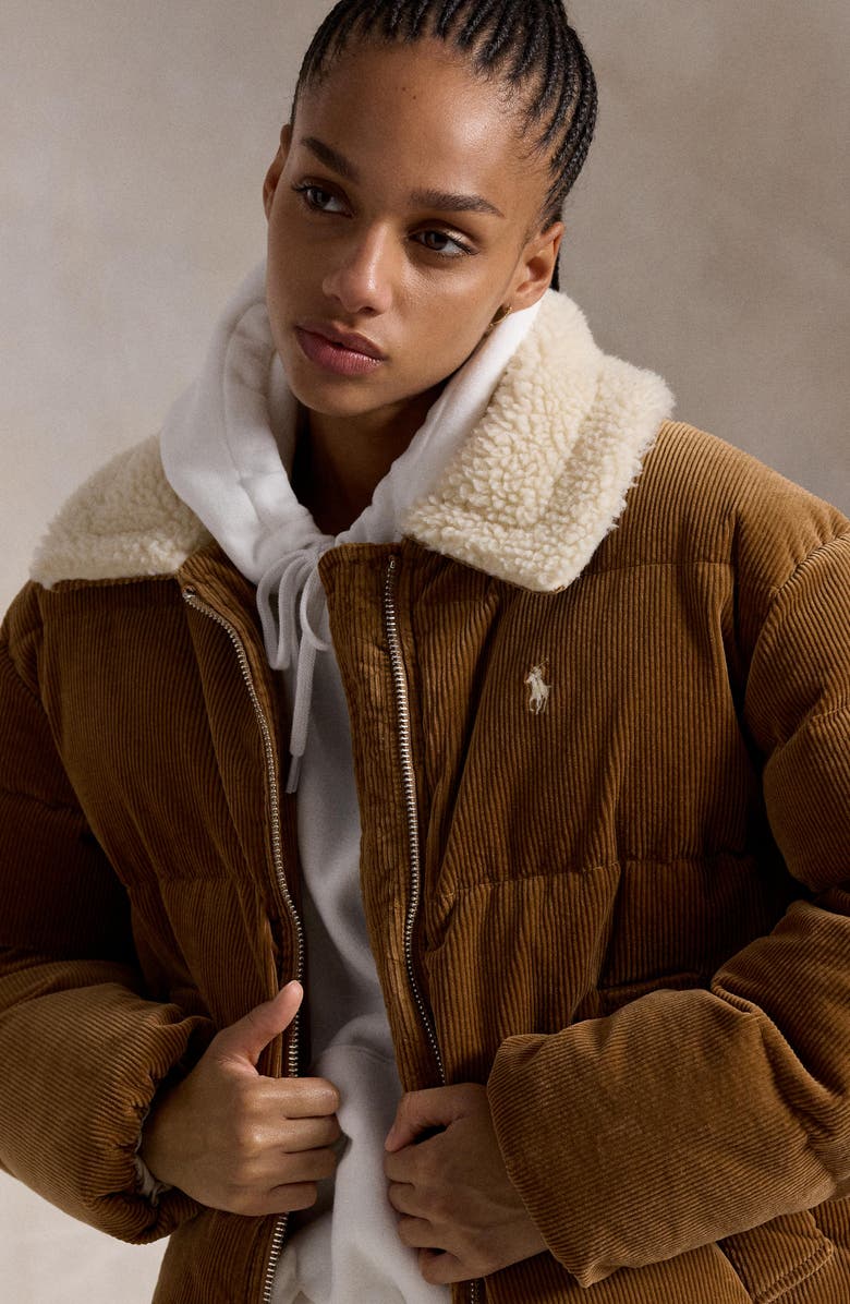 Polo Ralph Lauren Corduroy Insulated 750 Fill Power Down Jacket, Alternate, color, 