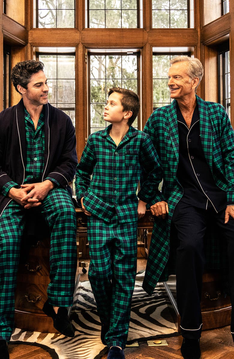 Petite Plume Kids' Highland Tartan Two-Piece Pajamas, Alternate, color, 