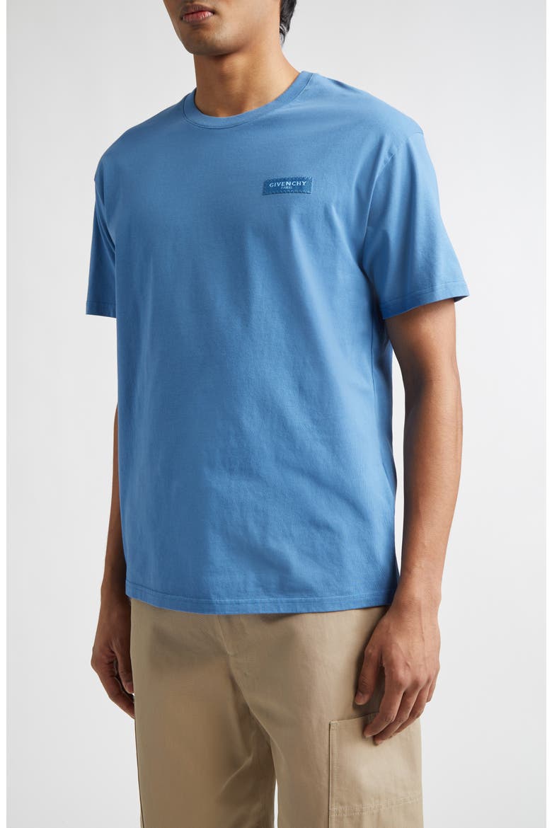 Regular Fit Logo Patch T-Shirt, Main, color, MILITARY BLUE