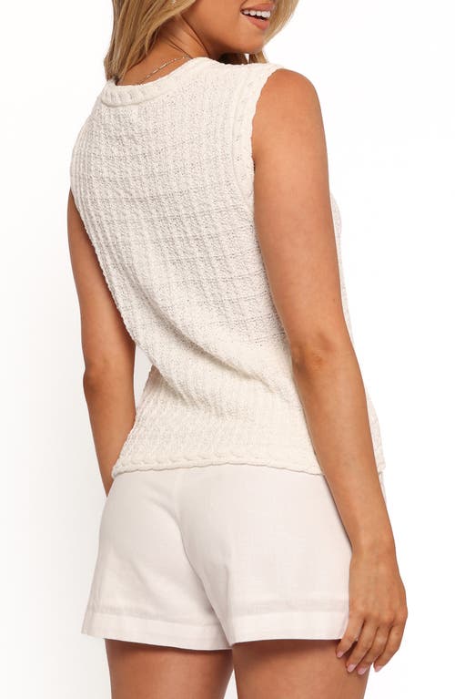 Petal And Pup Petal & Pup Davis Open Stitch Sweater Vest In White