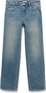 MANGO TEEN Low Rise Straight Leg Jeans