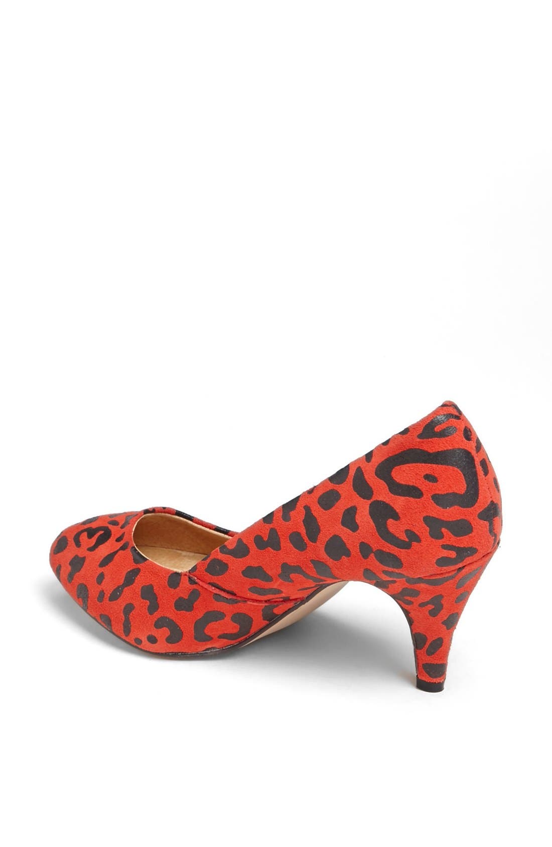 'Maple' Mid Heel Pump, Alternate, color, RED