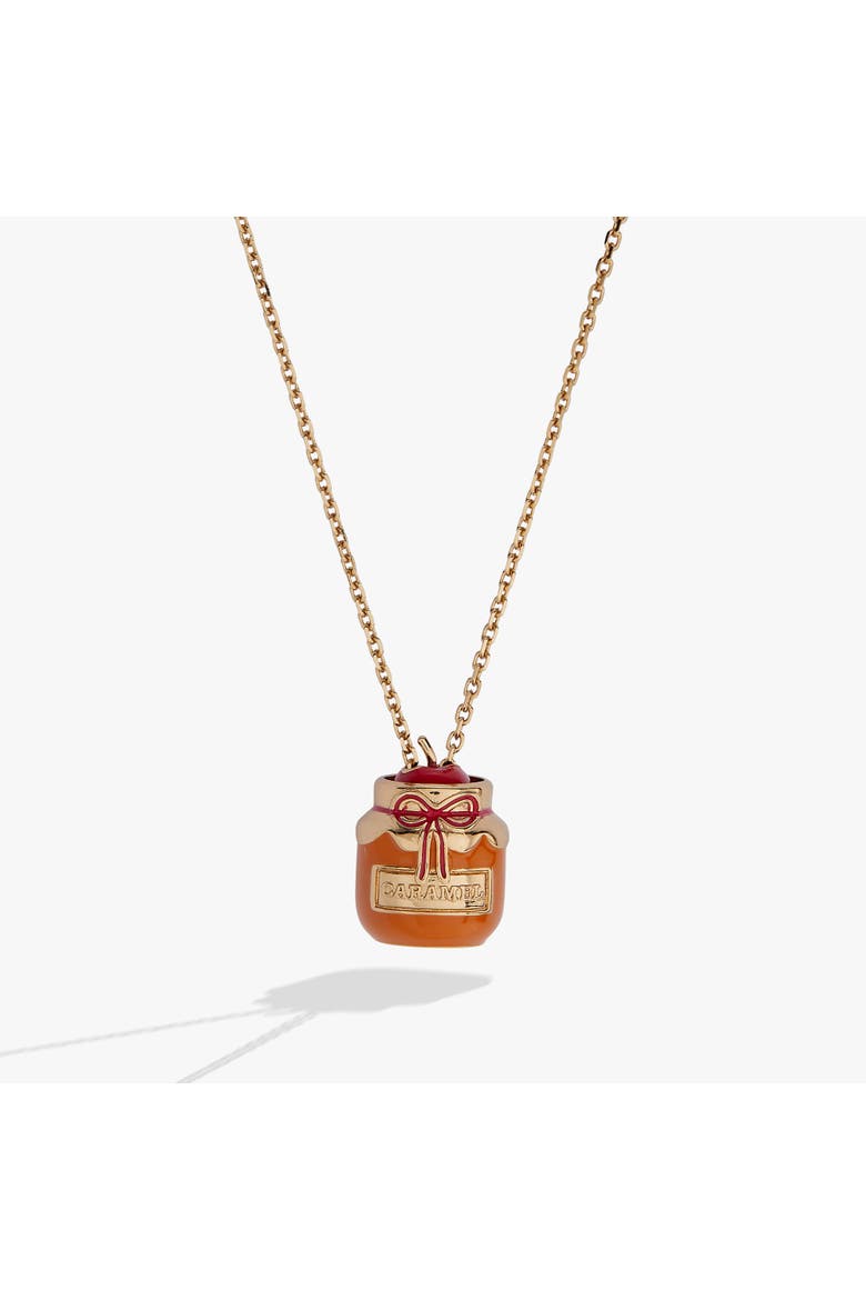 Caramel Apple Dip Slider Necklace, Alternate, color, Gold
