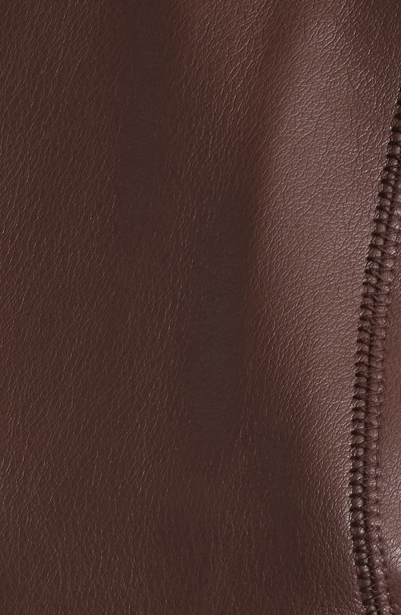 Mistress Rocks Zip Front Faux Leather Top, Alternate, color,