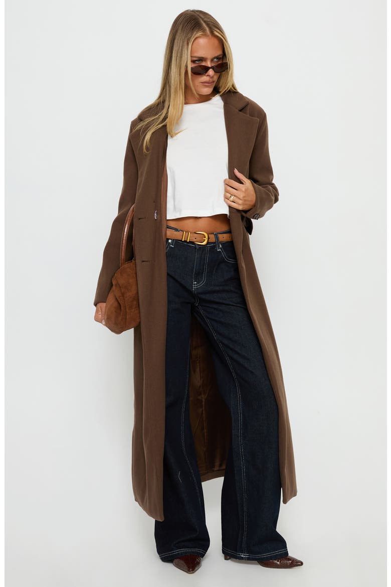 Lovergirl Longline Coat, Alternate, color, BROWN