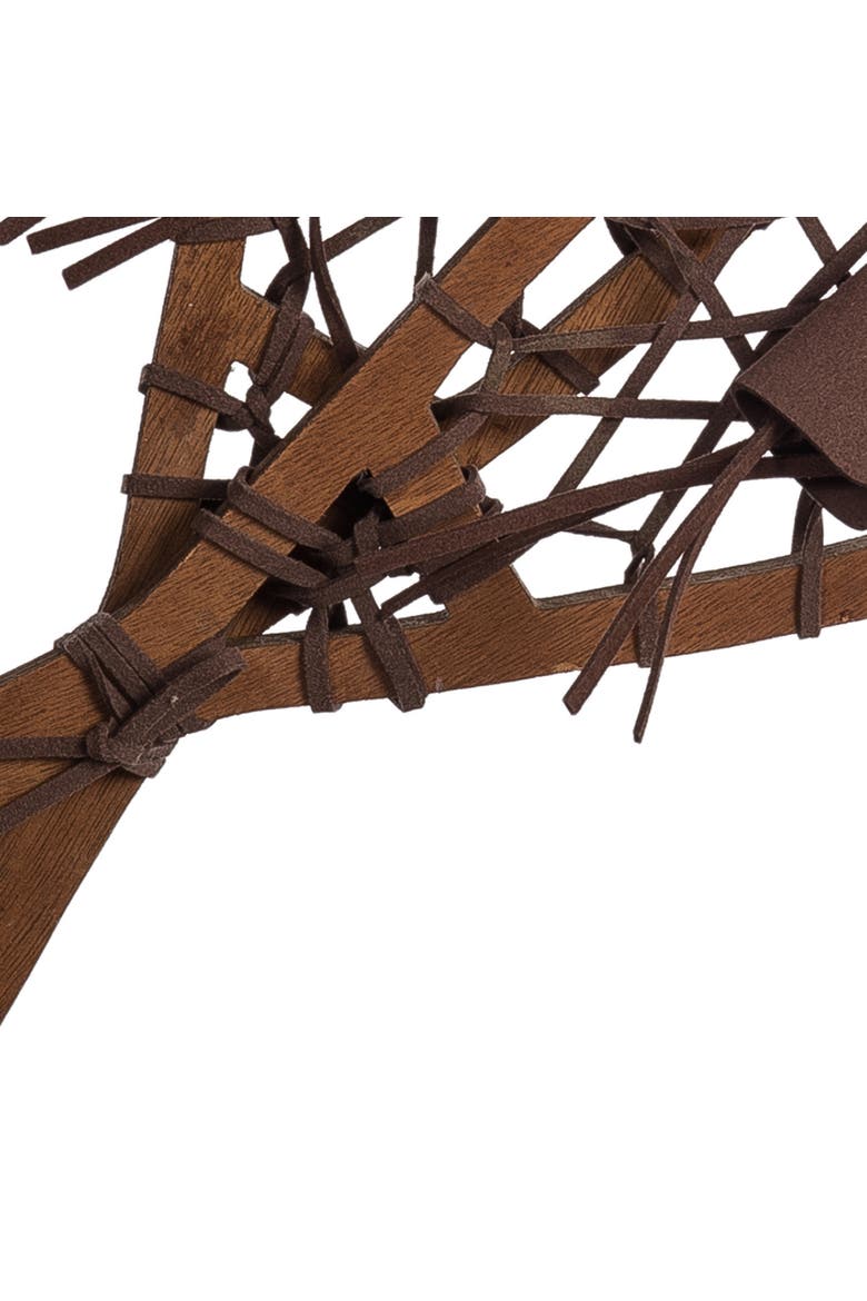 Snowshoes Winter Sports Sculptural Wall Decor, Alternate, color, Brown