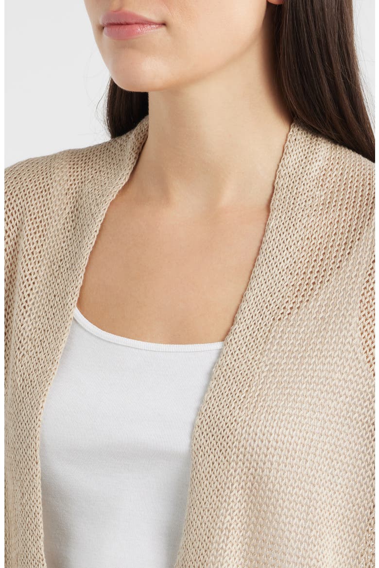 Open Front Organic Cotton Cardigan, Alternate, color, UNDYED NATURAL