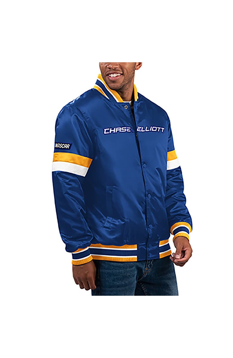 STARTER Men's Starter Royal Chase Elliott Home Game Full-Snap Varsity Jacket, Main, color, Royal