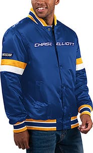 STARTER Men's Starter Royal Chase Elliott Home Game Full-Snap Varsity Jacket
