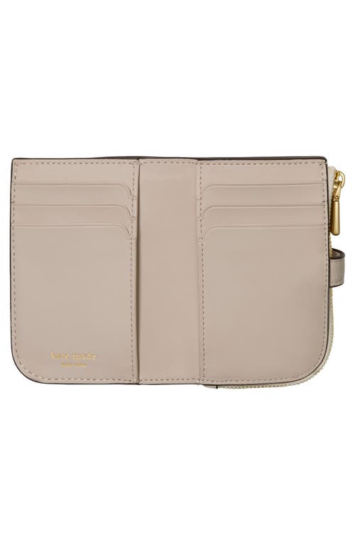 Kate Spade New York Deco Colorblock Pebble Leather Bifold Wallet In White