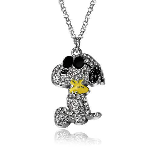 Peanuts Joe Cool Sunglasses Necklace In Silver