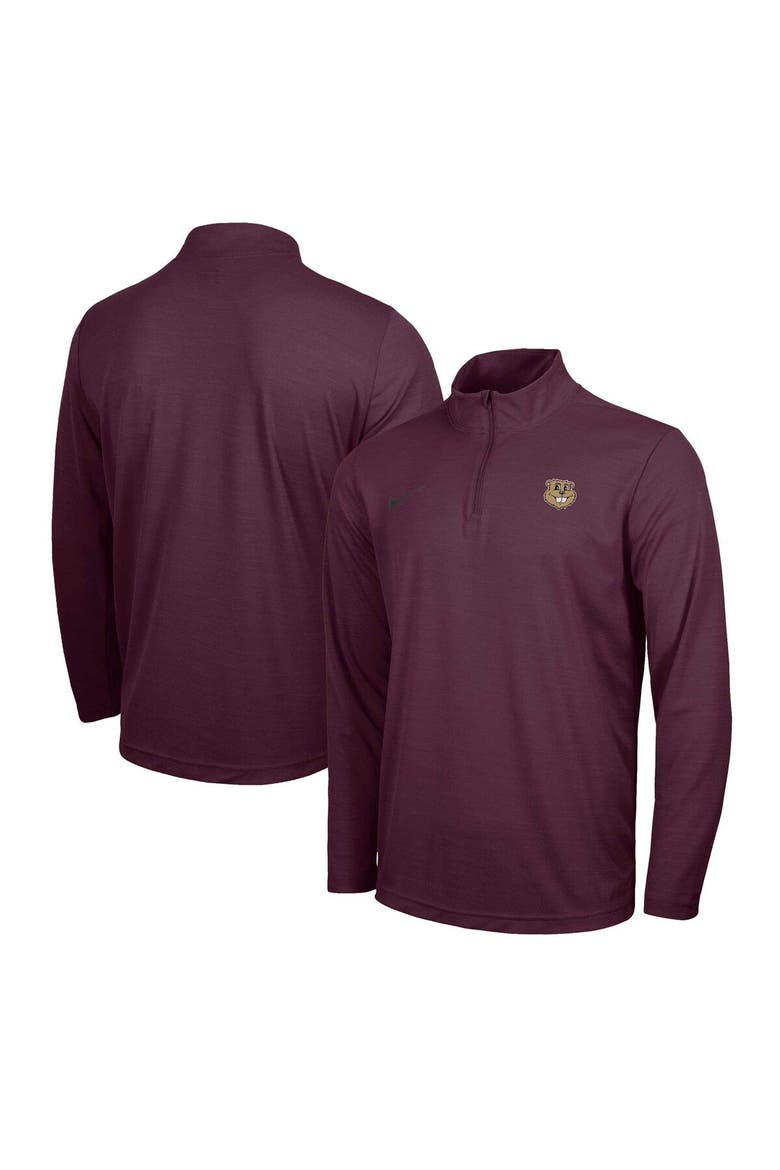 Men's Nike Maroon Minnesota Golden Gophers Team Intensity Performance Quarter-Zip Jacket, Alternate, color, Maroon