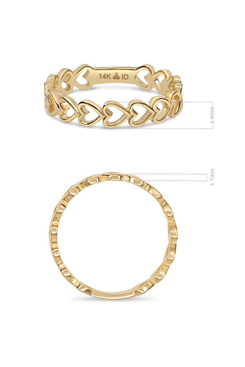 Sweet Heart Ring in 14K Gold, 4mm, Alternate, color, Yellow Gold