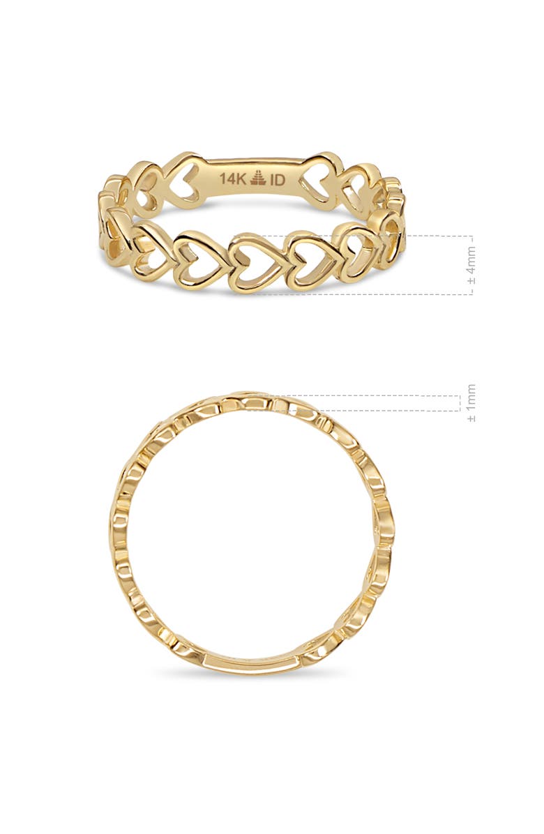 DEVATA Sweet Heart Ring in 14K Gold, 4mm, Alternate, color, Yellow Gold