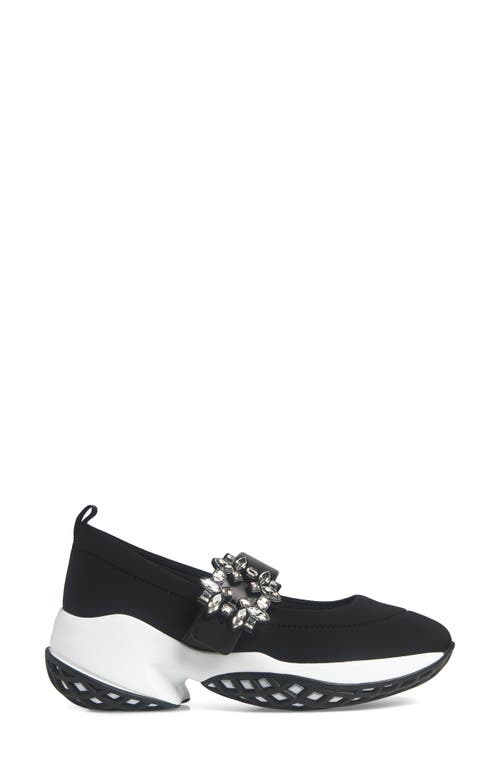 Roger Vivier Viv Run Strass Buckle Hybrid Slip Ons In Nero