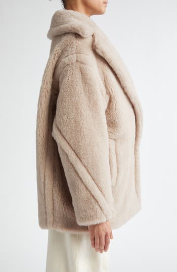 【送料&関税込】Max Mara Olga Teddy Coat Short Teddy Bear Icon Coat in alpaca and wool, white | 