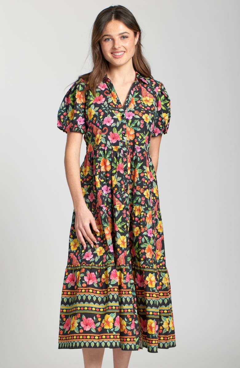 APNY Floral Midi Shirtdress, Alternate, color,