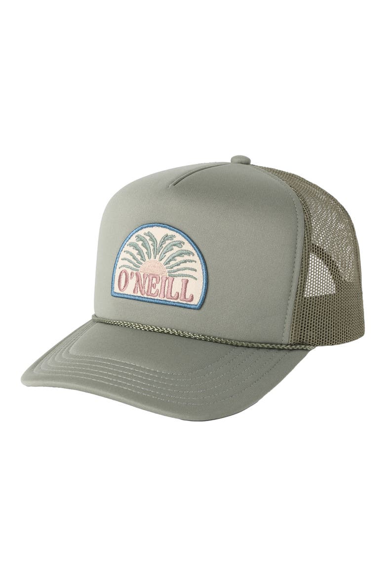 Arlie Patch Trucker Hat, Main, color, SEA SPRAY
