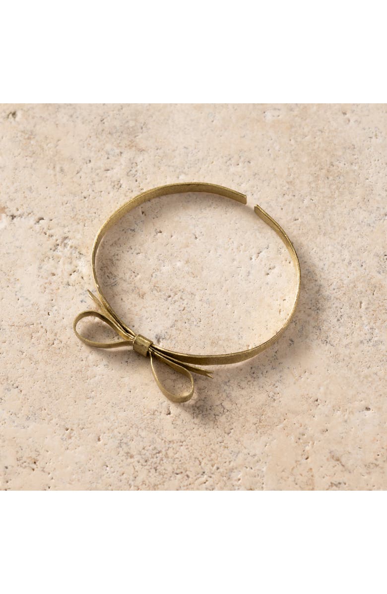 Ten Thousand Villages Dorada Bronze Bow Bracelet, Alternate, color, Bronze