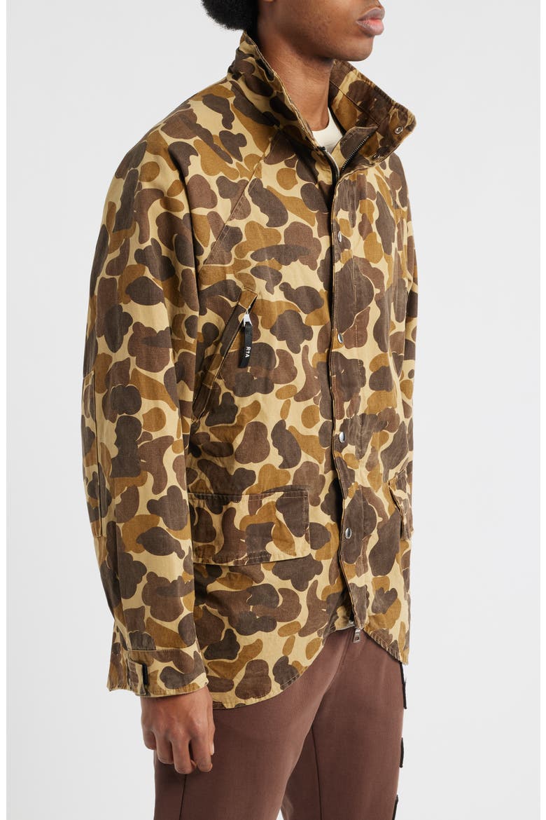 Lorenzo Oversize Military Camo Jacket, Alternate, color, MILITARY BROWN CAMO
