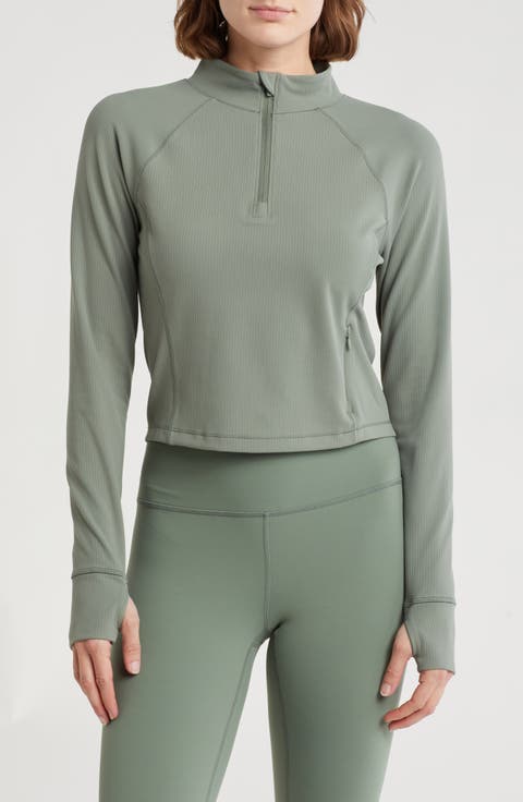Karina Crop Half Zip Pullover