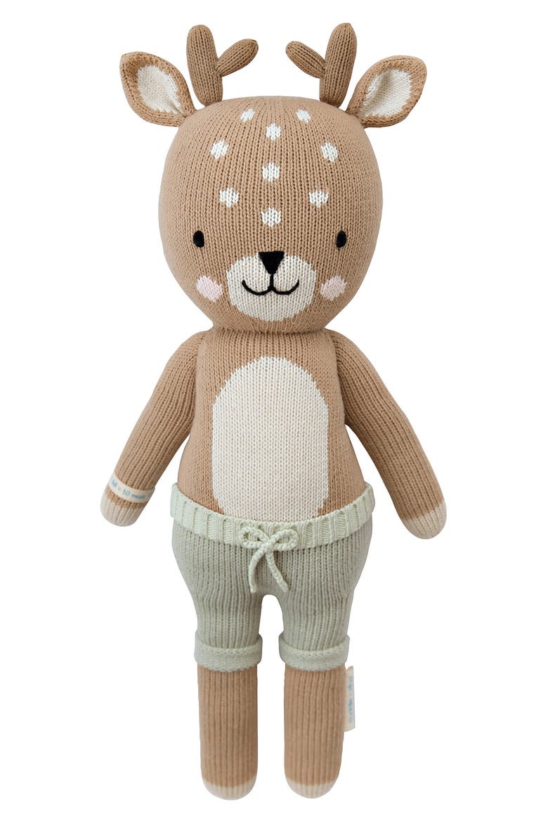 cuddle + kind Mini Elliot the Fawn Stuffed Animal, Main, color, BROWN