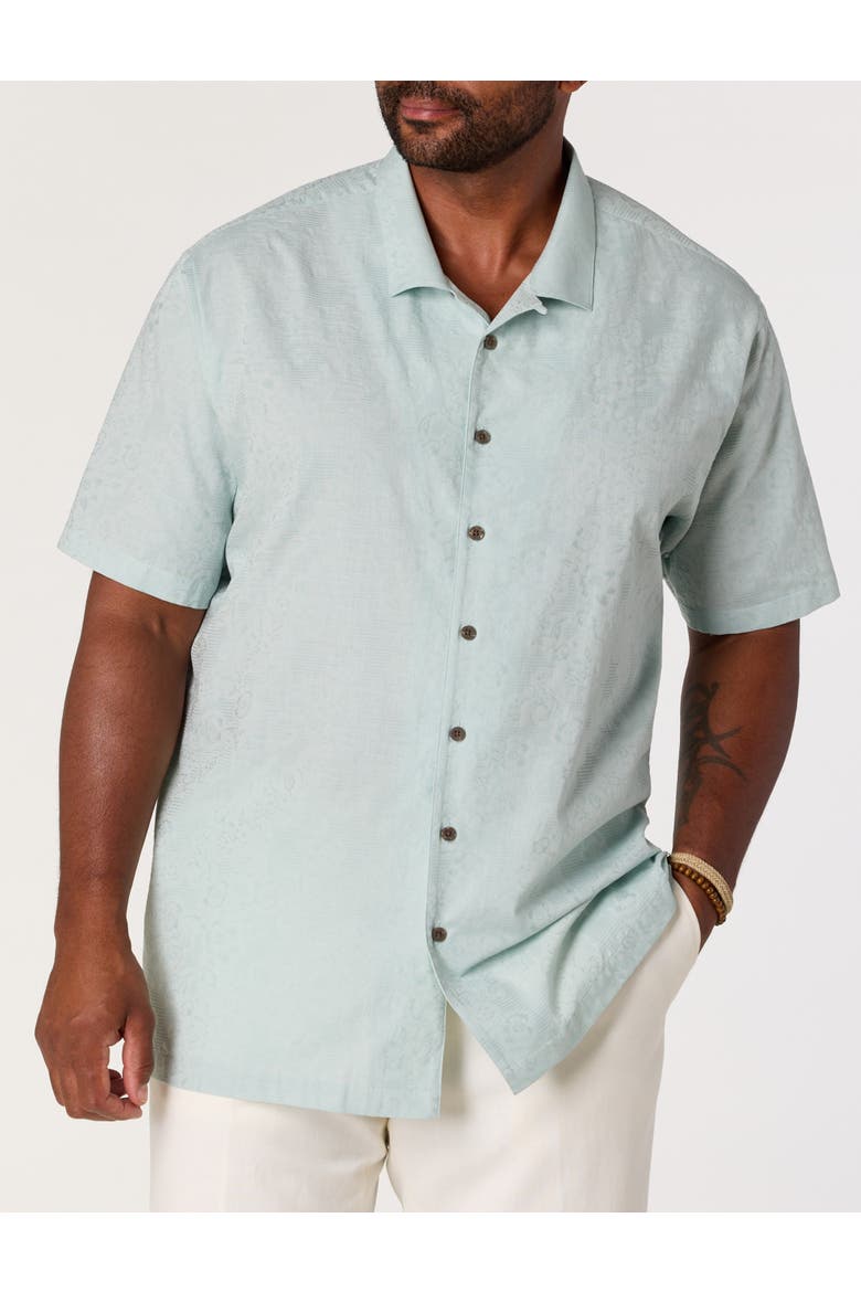 Big & Tall  Solid Camp Shirt, Main, color, MINT