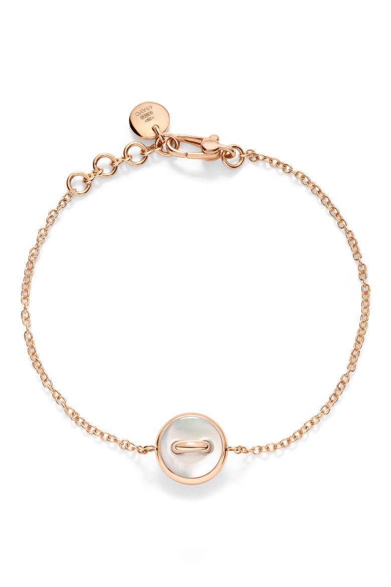 Pompom Dot Ring Bracelet, Main, color, PEARL