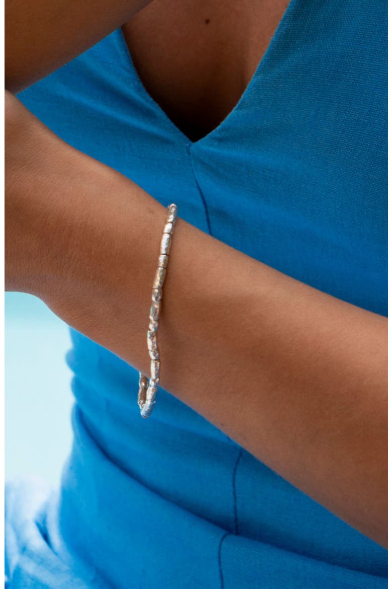 Rice Nomad Bracelet, Alternate, color, Sterling Silver