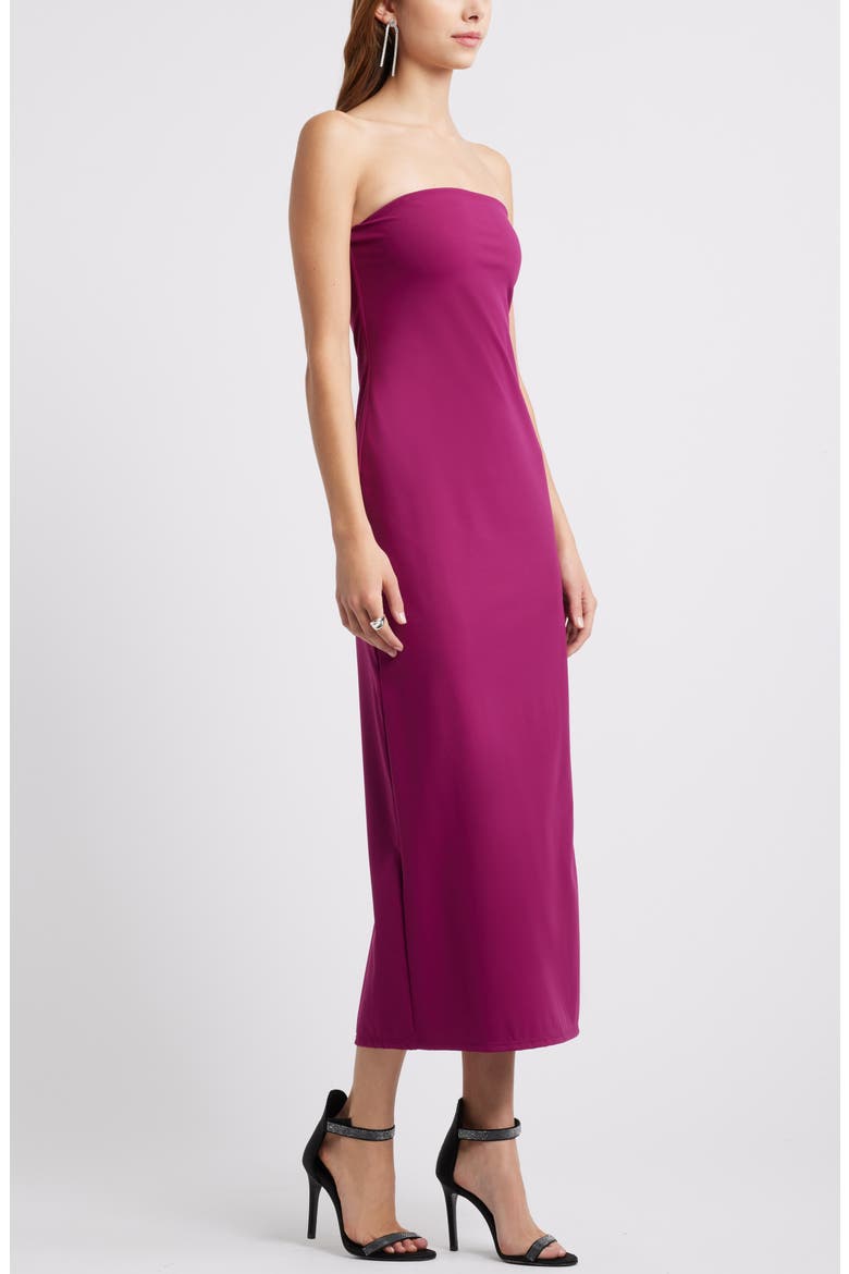 Strapless Dress, Alternate, color, PURPLE MAGENTA