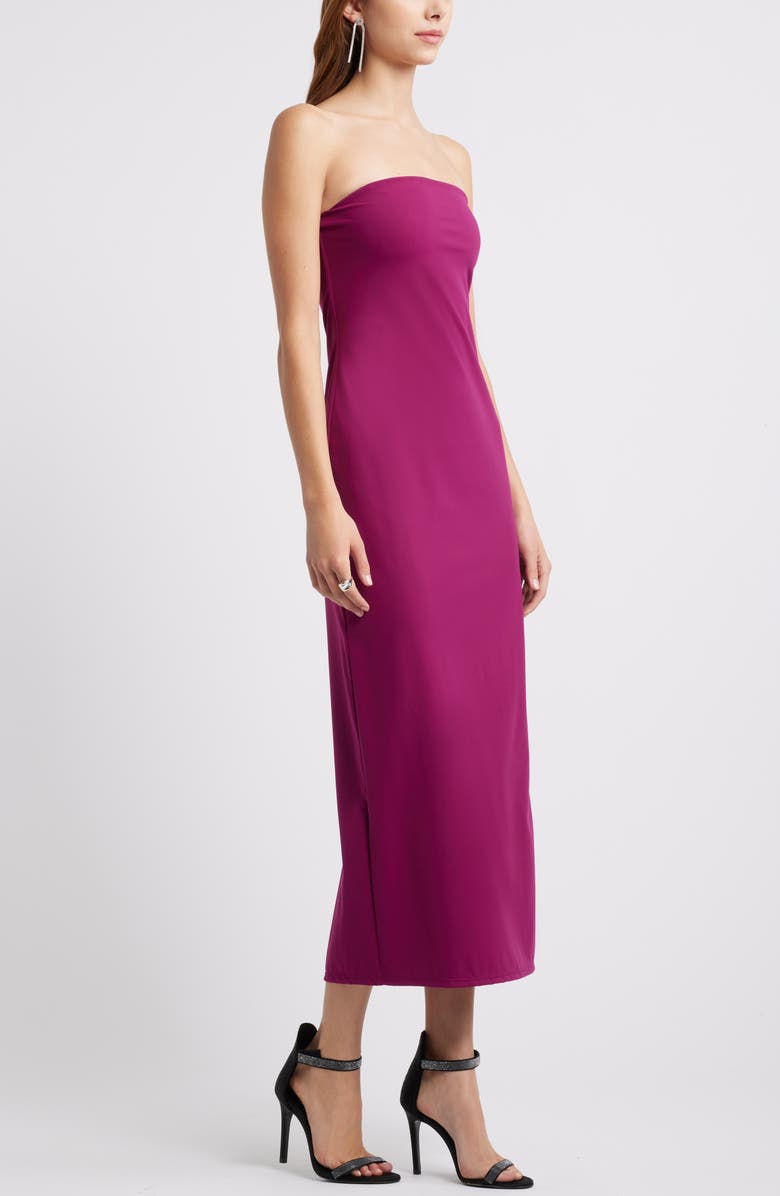 Open Edit Strapless Dress, Alternate, color, Purple Magenta