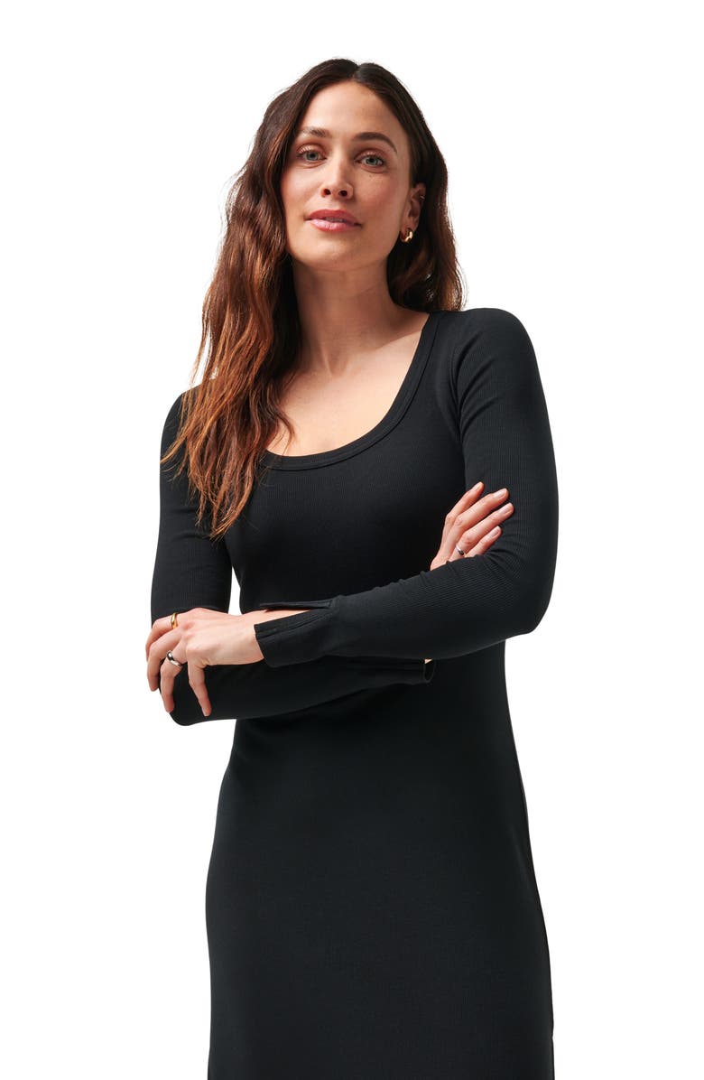 TravisMathew Cloud Retreat Long Sleeve Rib Dress, Alternate, color, 