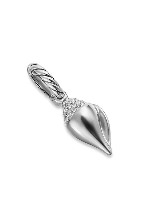 Petite Pavhell Amulet in Sterling Silver with Diamonds