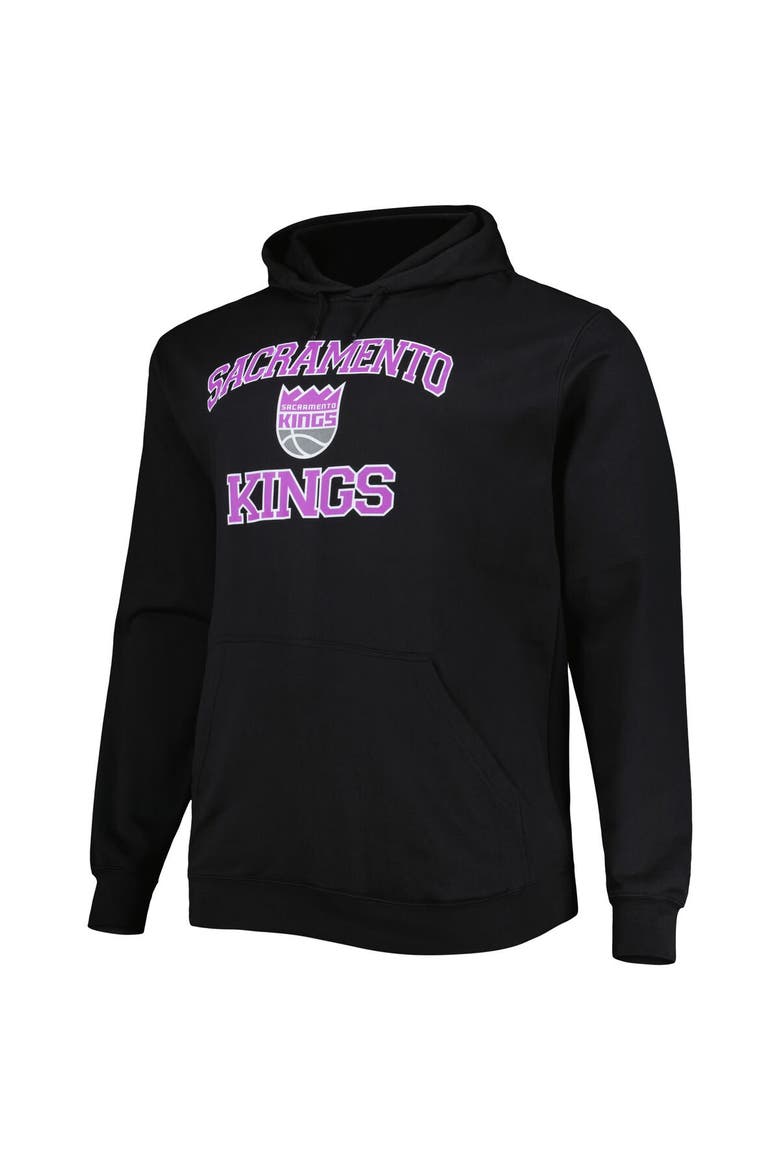 Men's Black Sacramento Kings Big & Tall Heart & Soul Pullover Hoodie, Alternate, color, Black