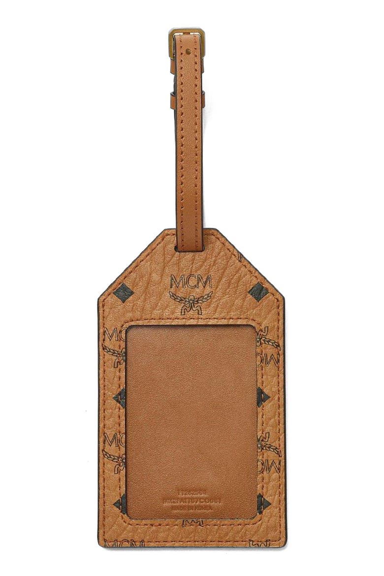 Ottomar Luggage Tag in Visetos, Alternate, color, Brown