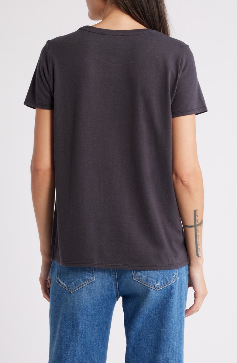 Marine Layer Re-Spun Signature Crewneck T-Shirt, Alternate, color, Black