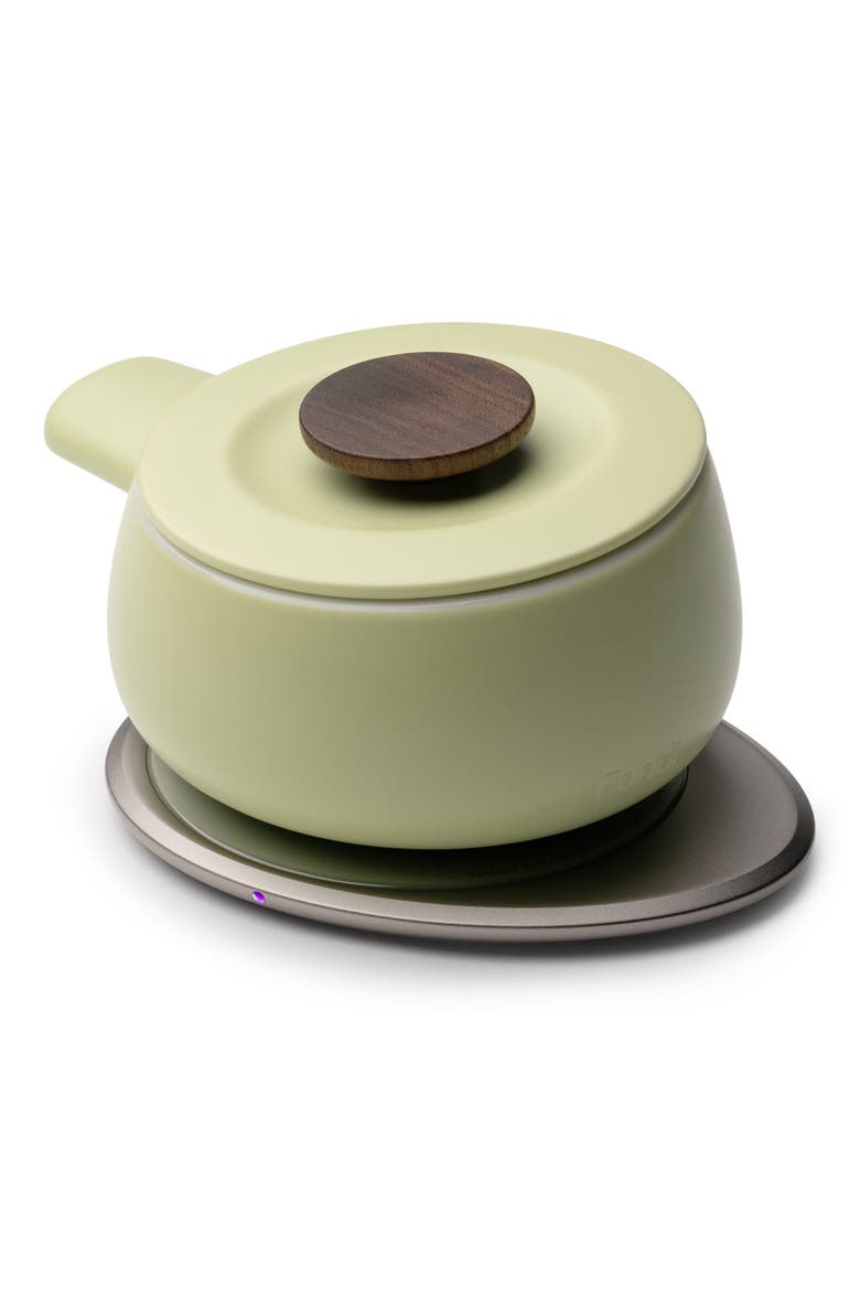 Fondi Self-Heating Fondue Set, Alternate, color, VERDE GREEN