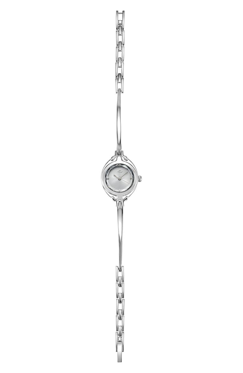 Ettika Dainty Bangle Bracelet Watch, Alternate, color, Silver