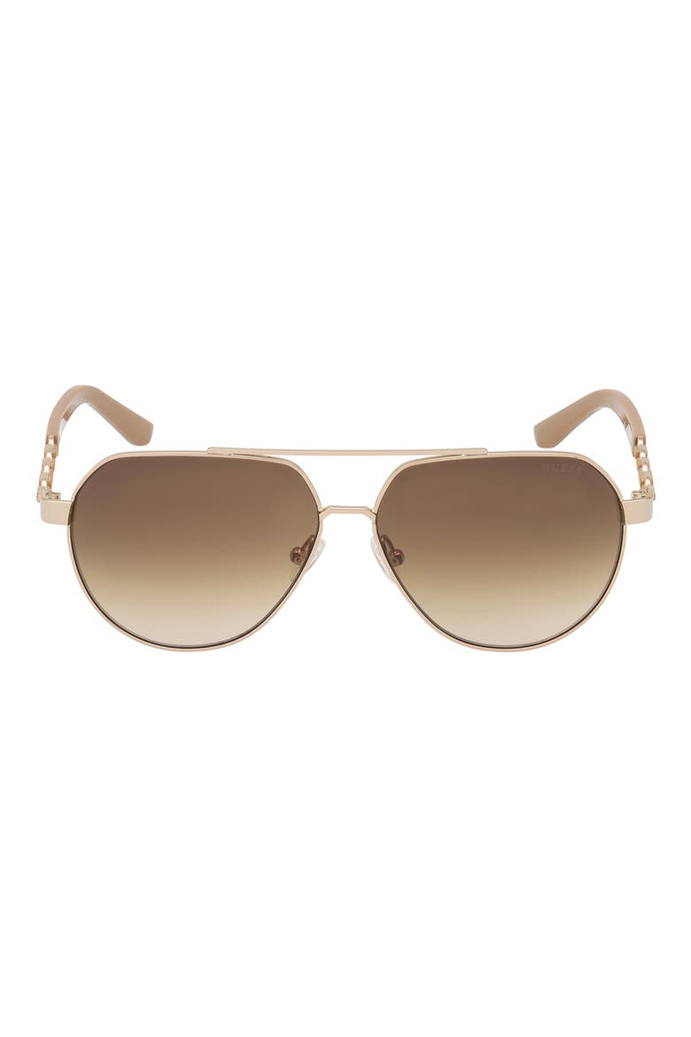 59mm Navigator Sunglasses, Main, color, GOLD / BROWN