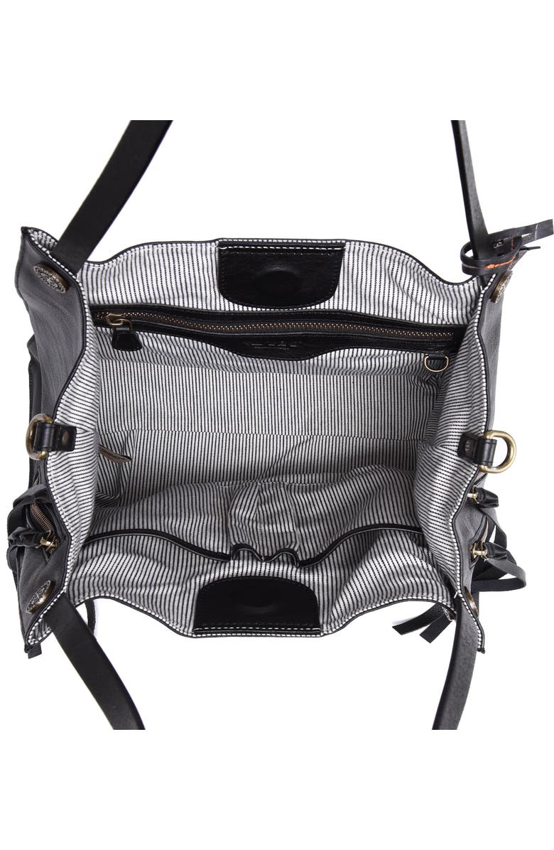 OLD TREND Daisy Leather Tote Bag, Alternate, color, Black