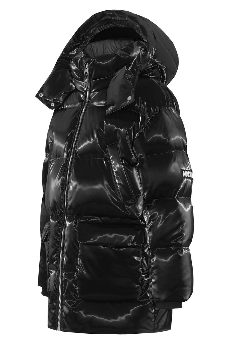 Kennie-Glo Puffer Coat, Alternate, color, BLACK