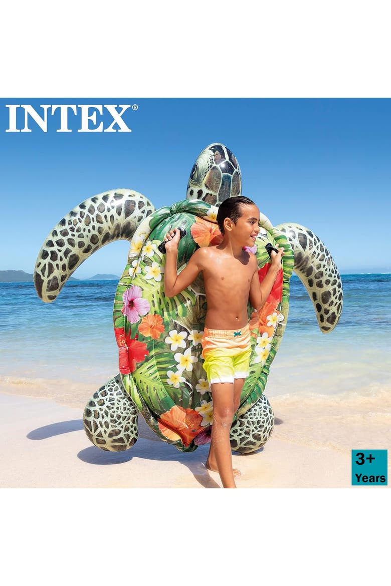 Realistic SeaTurtle 75 x 67" Inflatable Water Float, Kids Ages 3+, Alternate, color, Multicolored