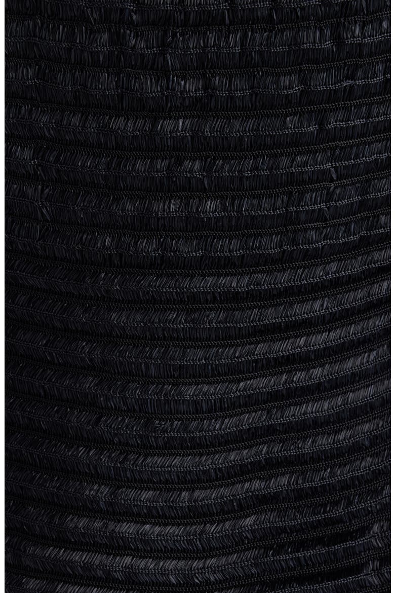 Raffia Effect Fit & Flare Sweater Dress, Alternate, color, NOIR ALAIA