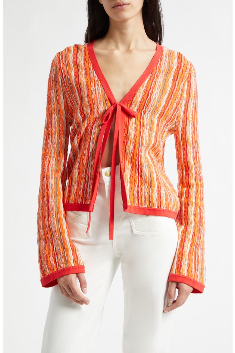 Daniela Stripe Cardigan, Main, color, CRIMSON COMBO STRIPE