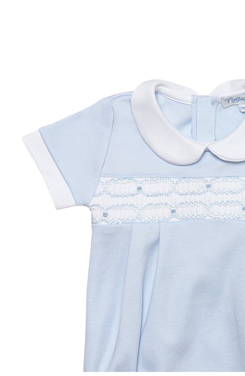 Nellapima Signature Smocked Boys Bubble - Baby, Alternate, color, White