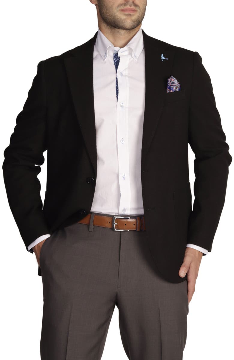 TailorByrd Solid Textured Sport Coat, Alternate, color, Black