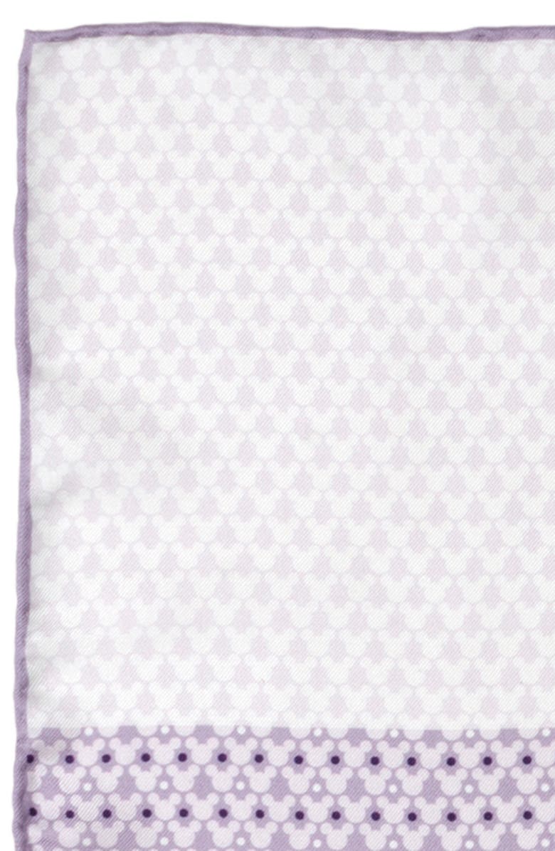 Cufflinks, Inc. x Disney Mickey Dot Silk Pocket Square, Alternate, color, Purple