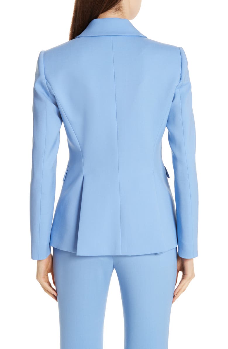 Altuzarra Fitted Two-Button Stretch Wool Blazer, Alternate, color, 